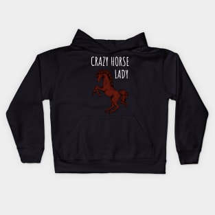 Crazy Horse Lady Kids Hoodie